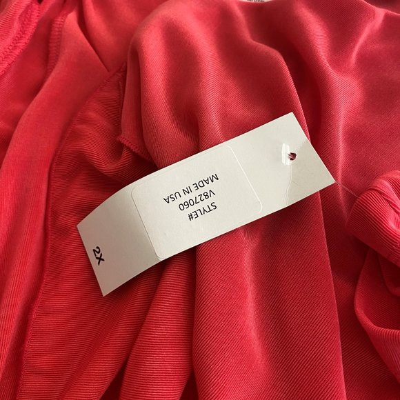 Vikki Vi Bright Red Duster 2X - Picture 2 of 8